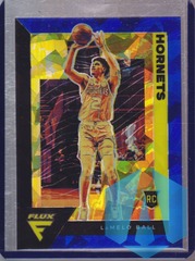 2020-21 Panini Flux LaMelo Ball RC Rookie #201 Blue Cracked Ice PRIZM